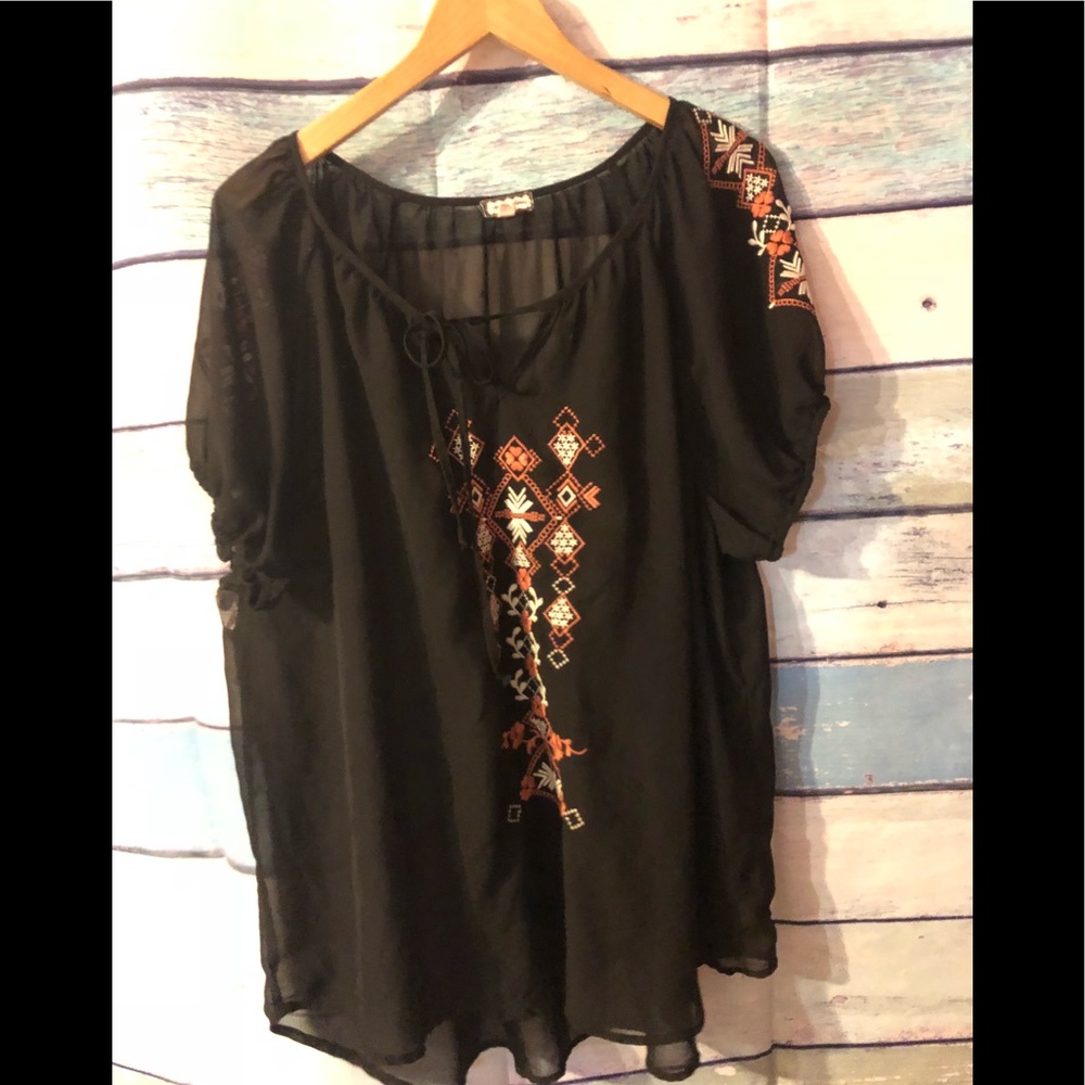 Embroidered top size 2X